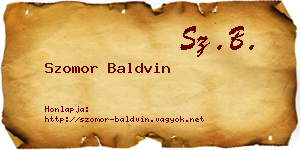 Szomor Baldvin névjegykártya